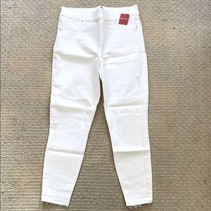 SPANX skinny jeans with distressed bottom